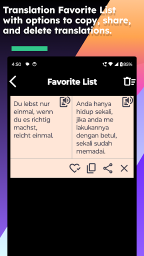 Malay German Translate Screenshot