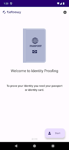 Android application Identity Proofing Demo screenshort