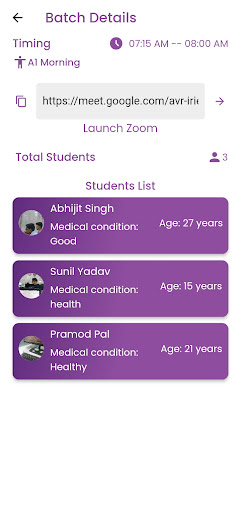 Swasthin App for Instructor Screen 2