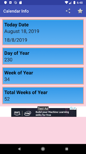 Calendar Info Screen 2