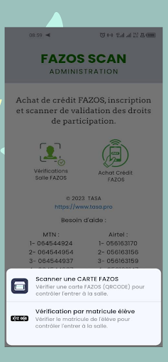 FAZOS SCAN Screen 3