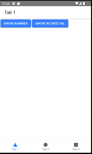 Android application Ads Test screenshort