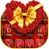 Gold  Rose Heart Keyboard Theme icon
