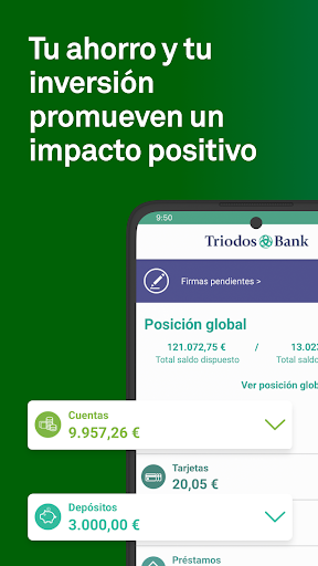 Triodos Bank. Banca Móvil Screen 2