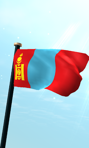 Android application Mongolia Flag 3D Wallpaper screenshort
