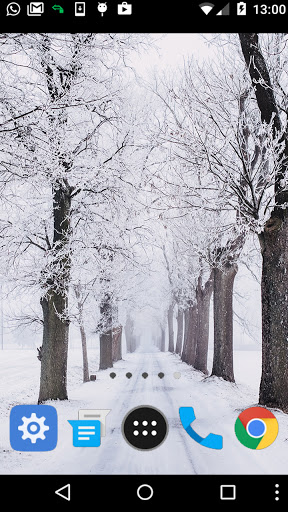 Android application winter forest wallpaper screenshort