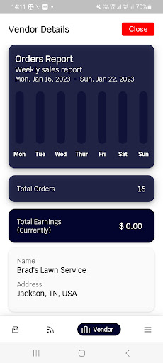 Mobile Business Vendor Screen 3