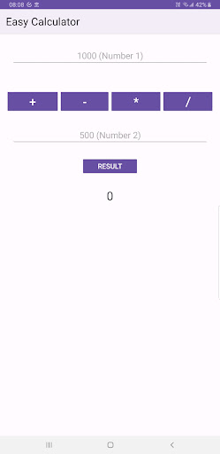 Android application Easy Calculator screenshort