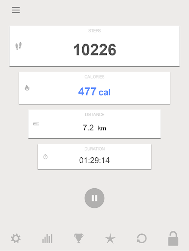 Screenshot of Step & Calorie Counter