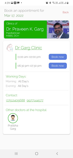 Dr Garg Clinic Screen 3