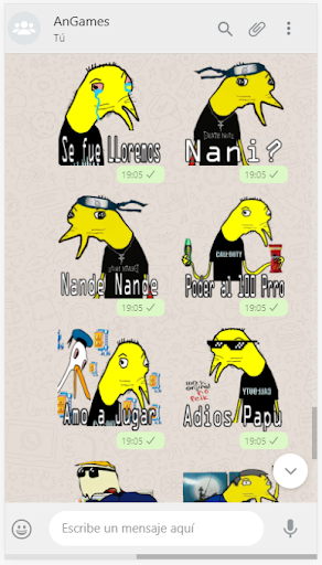 Android application Niño Rata Stickers Animados screenshort