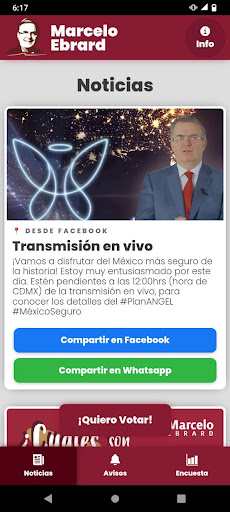 Android application Marcelo Ebrard App screenshort