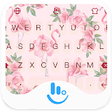 Pink Flamingo And Rose Keyboard Theme icon