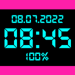 Cover Image of Скачать Digital Clock Live Wallpaper S  APK