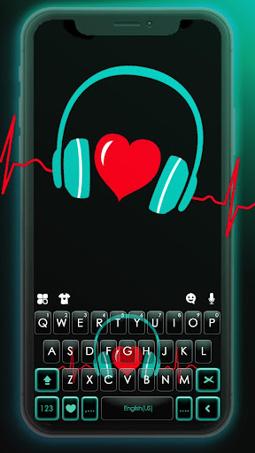 Android application Music Love Heart Keyboard Them screenshort