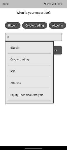 Android application Token of Expertise screenshort