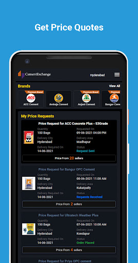 Cement Exchange Screen 2