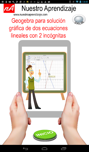 Android application GeoGebra para solución de sist screenshort