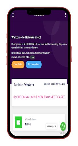 Android application Noblekonnect screenshort