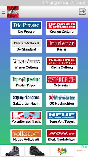 Austria Newspapers Screen 2