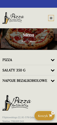 Android application Pizza Antonietta screenshort