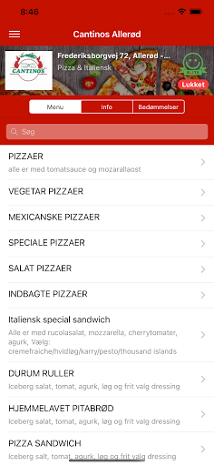 Android application Cantinos Allerod screenshort
