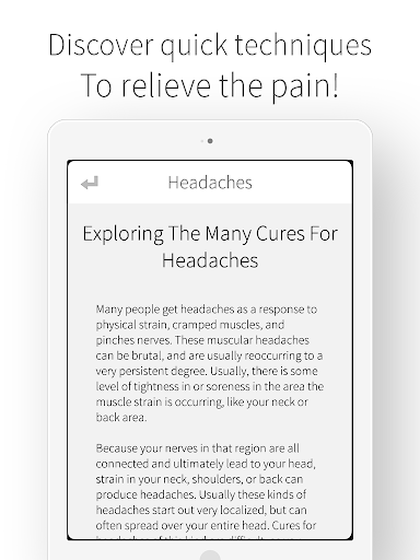 Headache and Migraine - Relief
