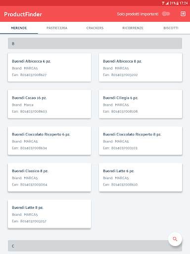 ProductFinder Screen 2