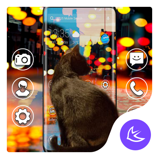Black Cat APUS Launcher theme  Icon