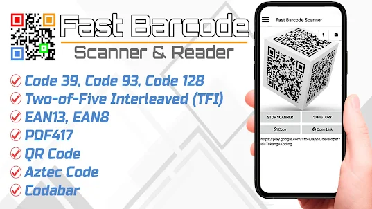 Fast QR Barcode Scanner Reader