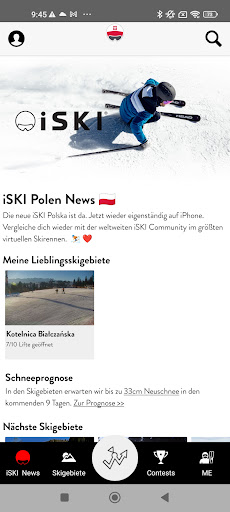 Android application iSKI Polska - Ski & Snow screenshort