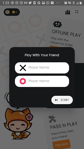 Android application Tic-Tac Online screenshort