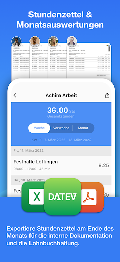 Achim App Arbeitszeiterfassung Screenshot 3 - AppWisp.com