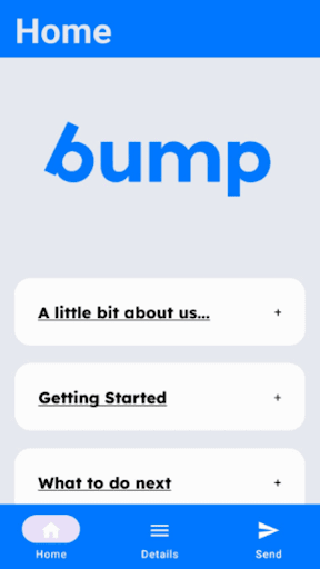 Android application Bump - for the drivers screenshort