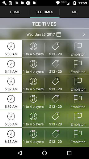 Embleton Golf Tee Times Screen 3