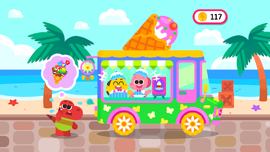 ココビとアイスクリームトラック-デザート、お店、キッズゲーム