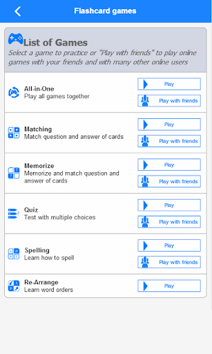 Screenshot of MAT Flashcards