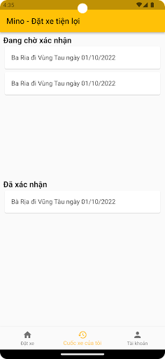 Mino - Đặt xe tiện lợi Screen 3