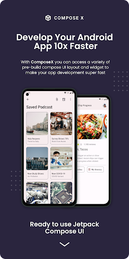Android application ComposeX - Jetpack Compose UI screenshort