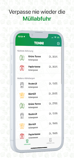 Android application Tonni - Müllwecker screenshort