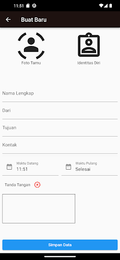 Android application Buku Tamu Offline screenshort