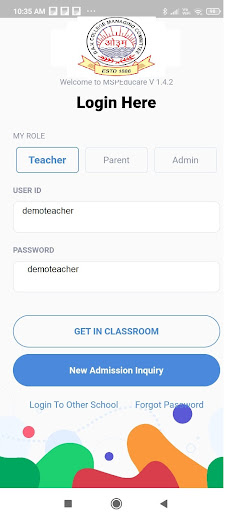 Android application Dav Public School Bunkhandi screenshort