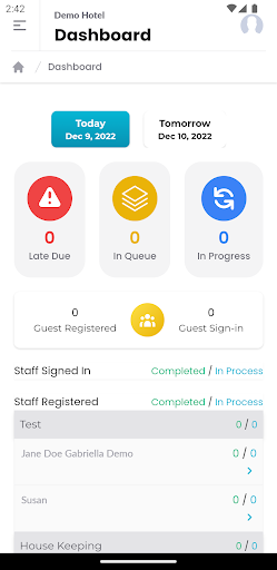 Android application Servio for Partner Hotel screenshort