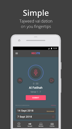 Recite Screen 2