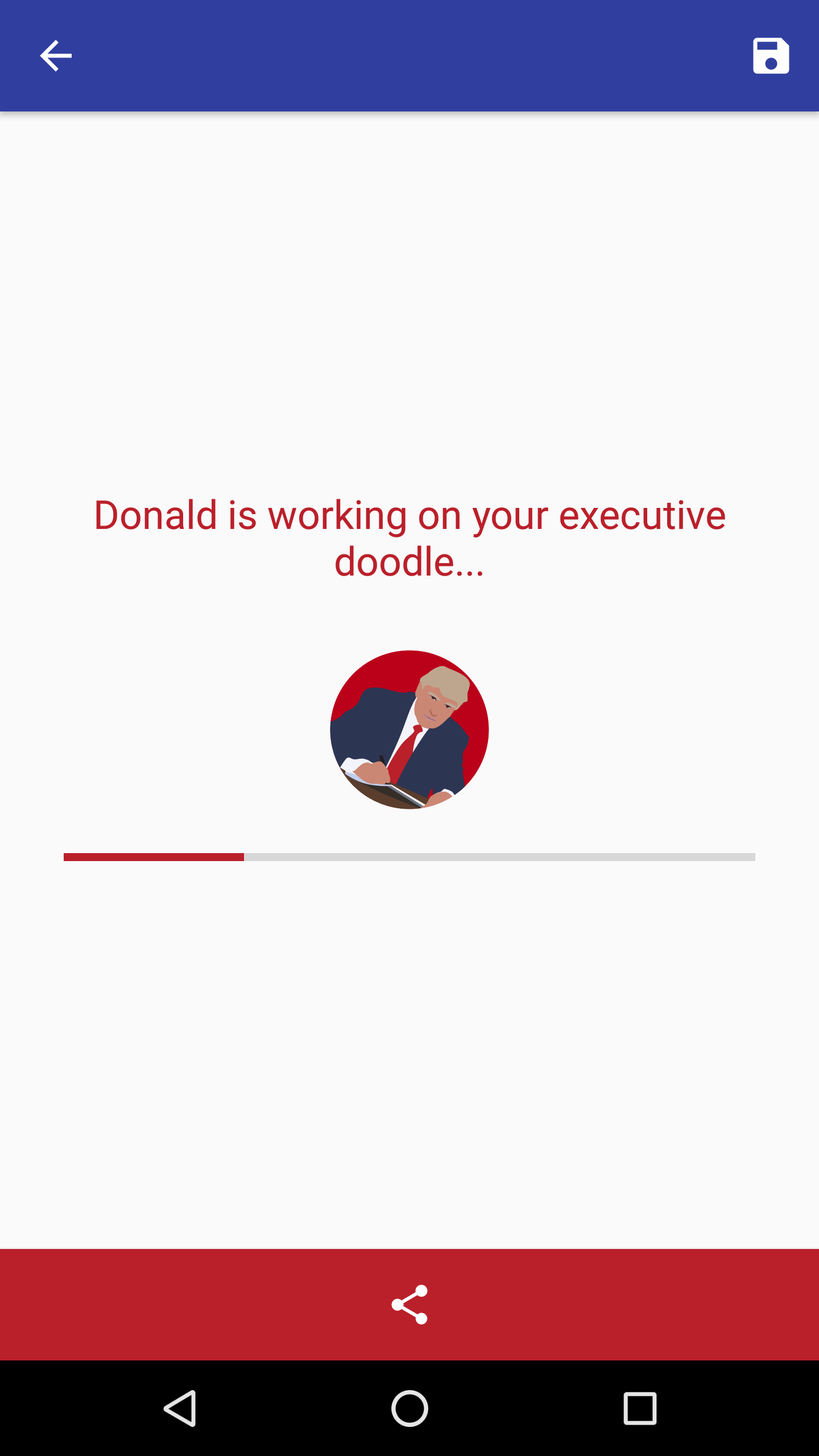 Android application Donald Draws Executive Doodle screenshort