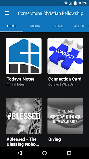 Android application Cornerstone MB screenshort