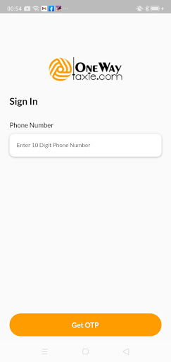 Android application OneWay Taxie screenshort