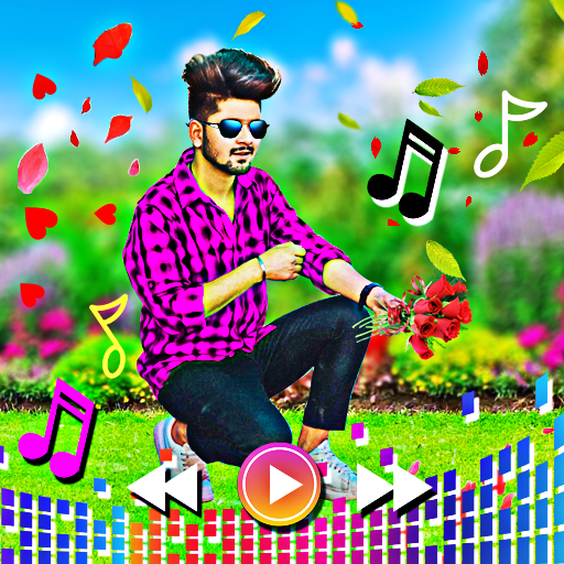 Flower photo video maker song  Icon