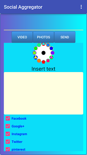 Android application Social Aggregator screenshort