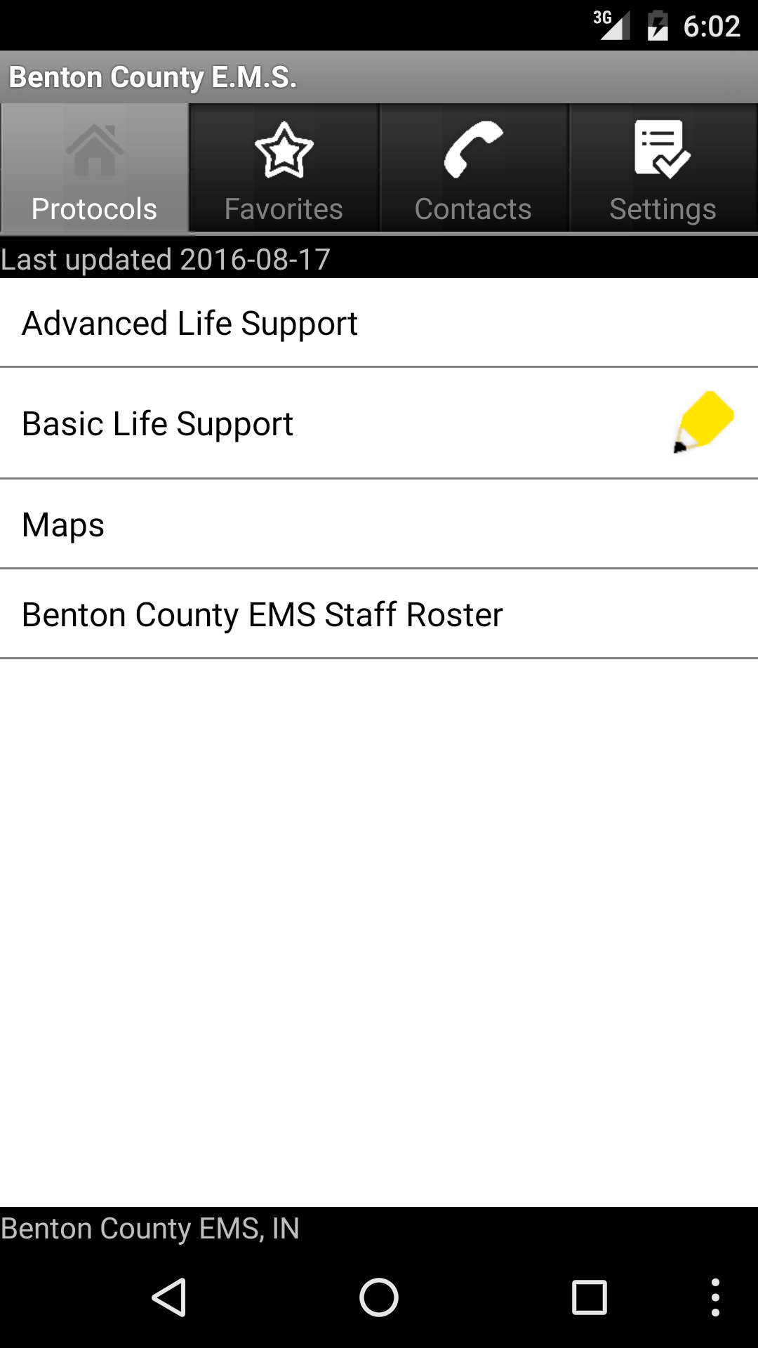 Android application Benton County E.M.S. screenshort
